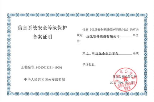 远光软件率先通过网络安全等级保护2.0备案，共建网络信息安全新生态